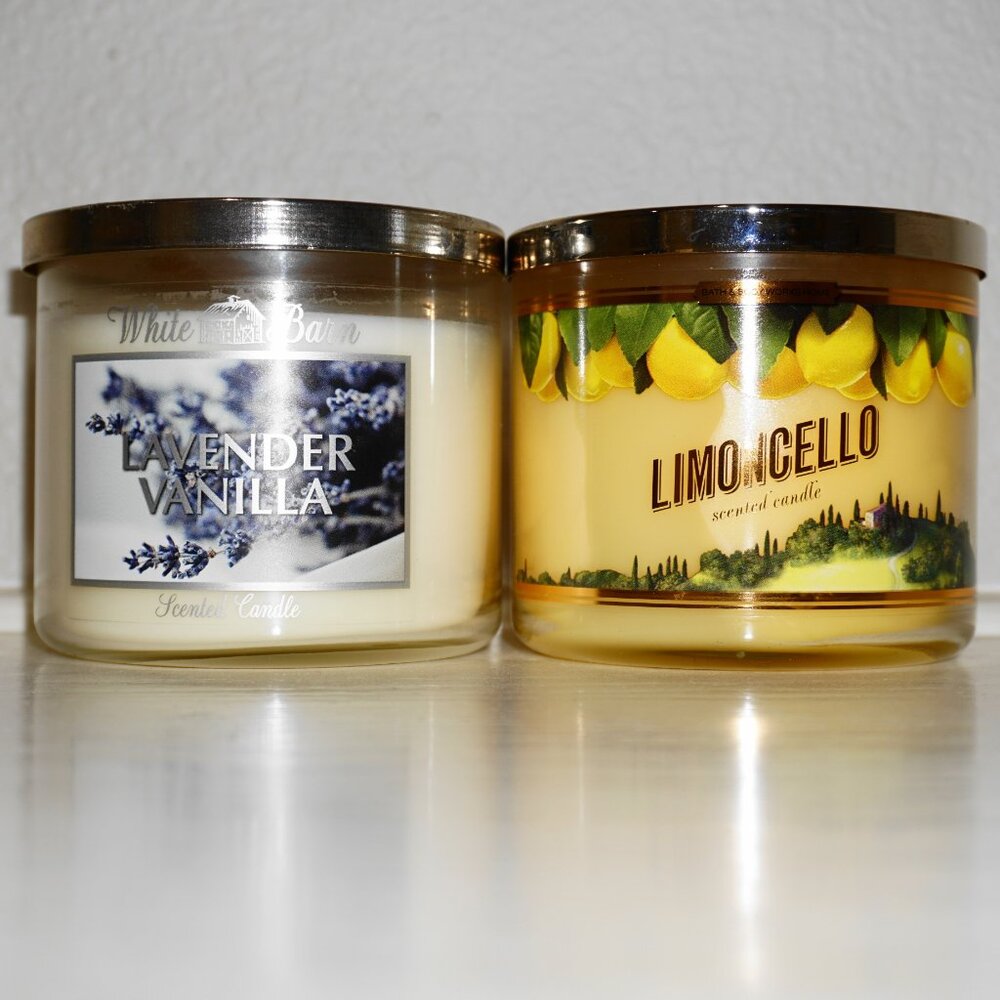 Bath & Body Works - Lavender Vanilla & Limoncello 3-wick Candles